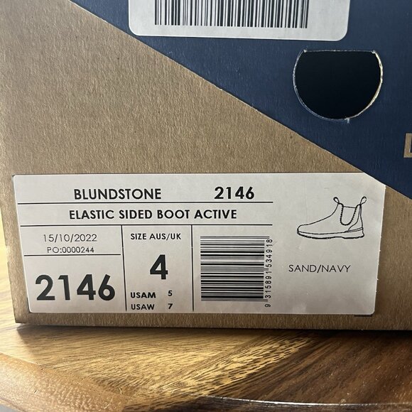 Blundstone Chelsea Ankle Boots Women Tan Sand Navy 2146 Sneaker Suede UK 4 US 7 - Picture 11 of 11